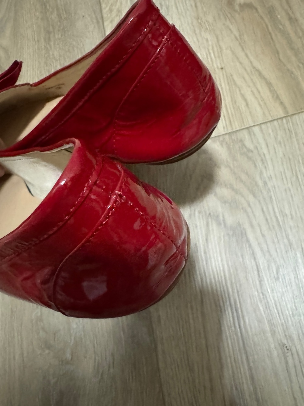 Kate Spade Red Patent Leather Women's Ballet Flats with Bow Sz. 10M - Picture 9 of 9